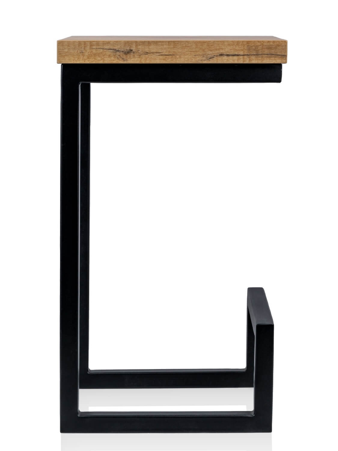 Hoker loft industrialny niski 63 cm do jadalni - widok z boku 